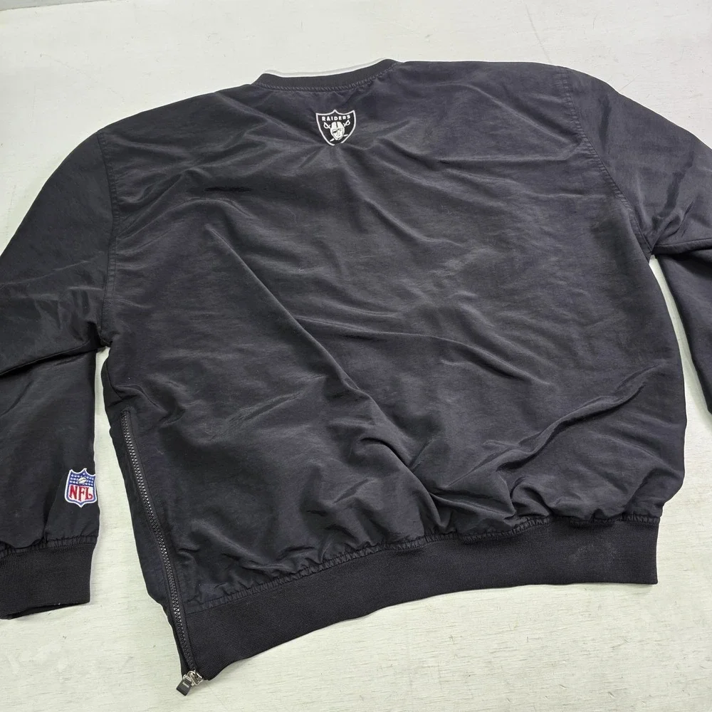 Vintage 90s Starter Pro‎ Line Oakland Raiders Jacket Mens XL V-neck Windbreaker